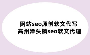 网站seo原创软文代写 高州潭头镇seo软文代理